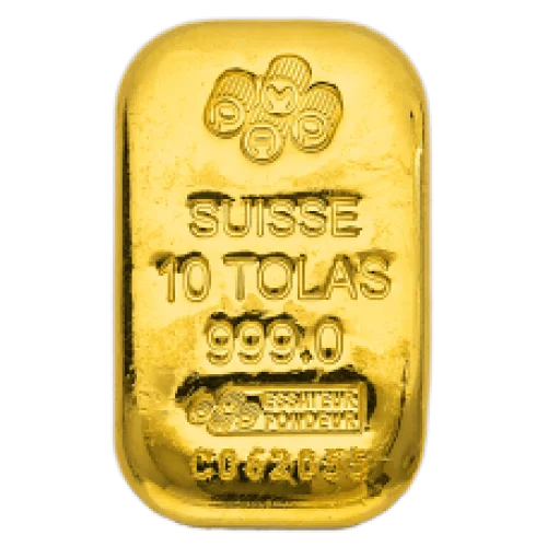 10 Tola PAMP Suisse Gold Bar 9999 Purity 