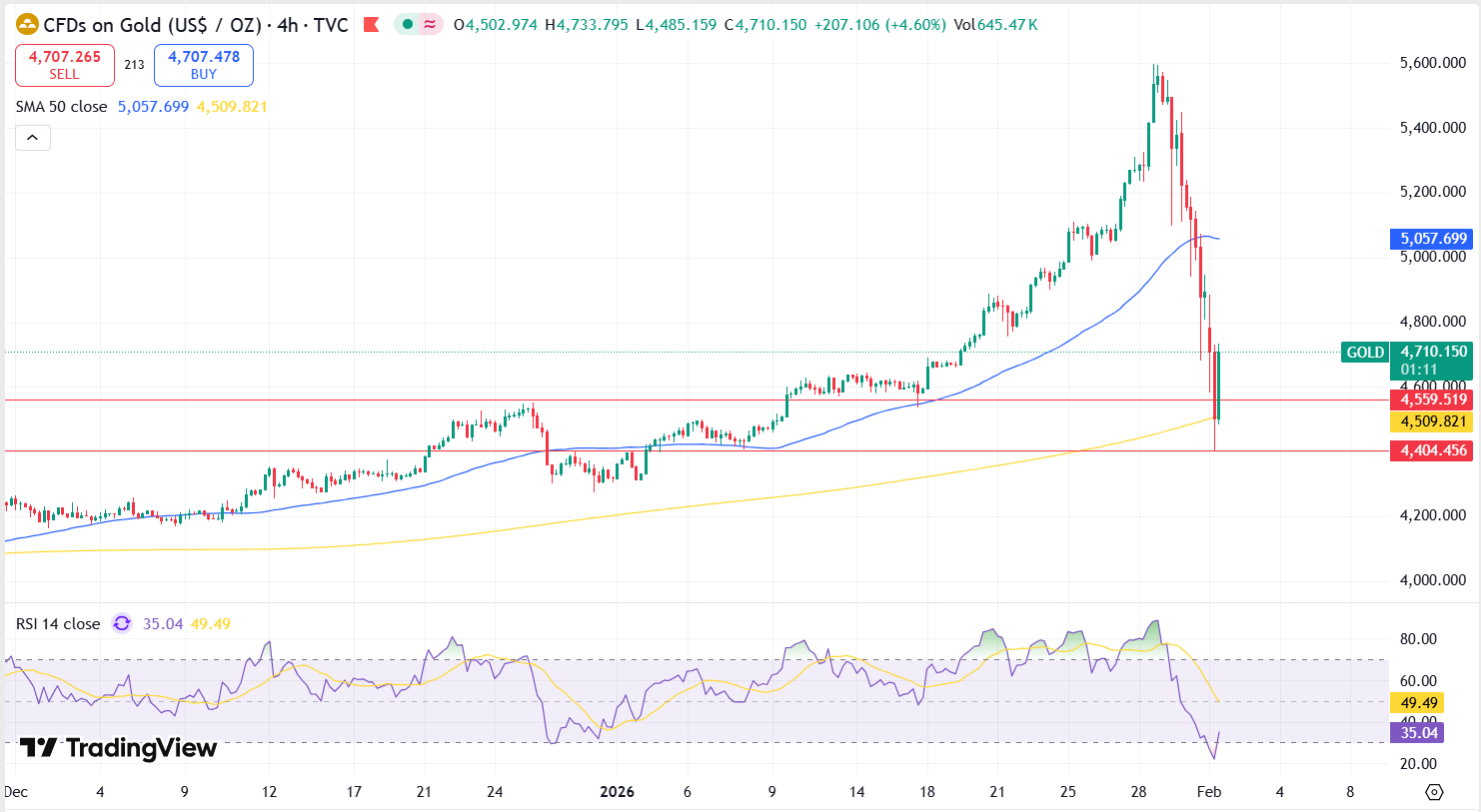 Gold Technical Analysis Report 02 Feb 2026