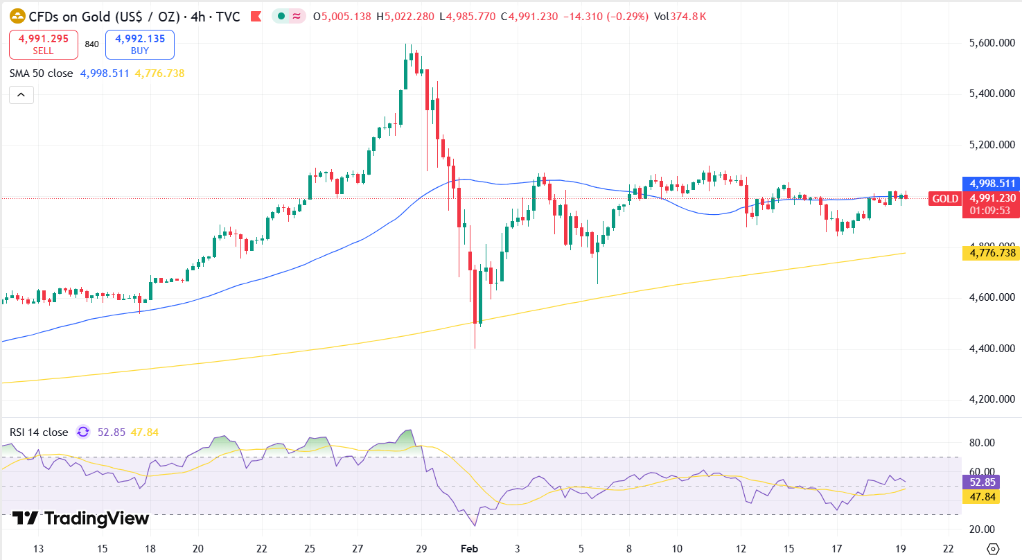 Gold Technical Analysis Report 19 Feb 2026