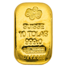 10 Tola PAMP Suisse Gold bar 999.9 Purity