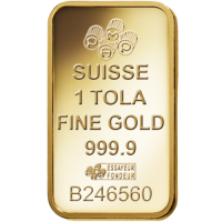 1 Tola PAMP Suisse Gold bar 999.9 Purity