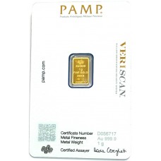 1 Gm PAMP Suisse Gold Bar 999.9 Purity