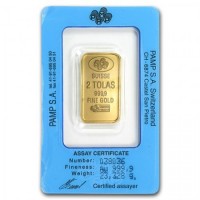 2 Tola PAMP Suisse Gold bar 999.9 Purity