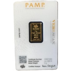 5 Gm PAMP Suisse Gold bar 999.9 Purity