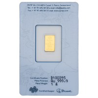 1 Gm PAMP Suisse Gold Bar 999.9 Purity