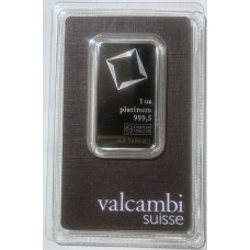 1 Ounce Valcambi Suisse Platinum Bar 1 Ounce Valcambi Suisse Platinum Bar